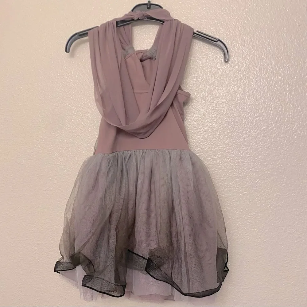 WEISSMAN Dance lyrical ballet dress ombre mauve Little Do You Know 11270 IC 7/8